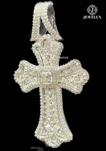 Pendentif Croix Luxe Iced Out Diamant Complet, Bijou Hip Hop Tendance, Vente Flash Forte Demande, Provenance Fournisseur Indien - Product Image 3