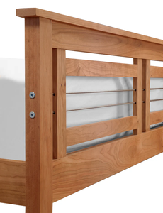 Contemporary Industrial Solid Wood <b>Bed</b> <b>Frame</b> with Metal Cable Accents Wholesale Bedroom Furniture Set - Product Image 2
