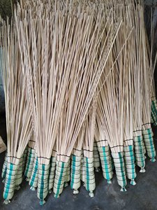 Balai en fibre de coco écologique / Balai en manche de palmier durable à manche court pour le nettoyage domestique, le jardin et la cour - Product Image 1