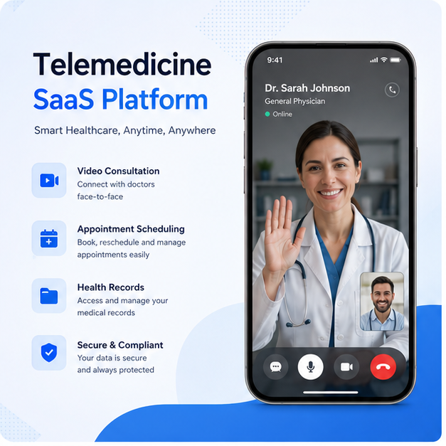 Advanced Telehealth SaaS Platform Remote Patient Monitoring Online Doctor Consultation Real Time Analytics Secure Stock MAC