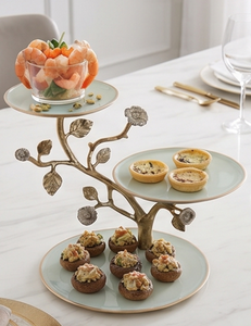 Modern Tree Shape <b>3</b> <b>Tier</b> <b>Cake</b> <b>Stand</b> Metal Handmade Cupcake Dessert Display Tray for Tabletop Serving Kitchen Home Restaurants - Product Image 6