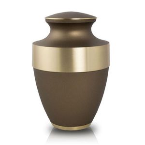 Brushed Aluminum Urn for Human Ashes Adult Size - Satin Finish Metal Cremation Urn - Matte Surface <b>Memorial</b> <b>Vase</b> for Funeral - Product Image 6