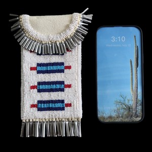 Étui de téléphone portable en perles de rocaille au design unique, sac à bandoulière petit format pour smartphones, dernier cri - Product Image 2