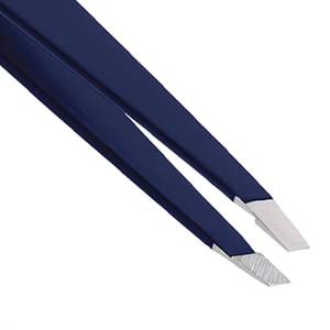 Pinzas de Precisión para Pestañas de Acero Inoxidable con Punta Suave, Color Azul - Product Image 2