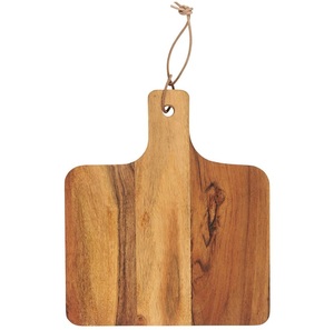 Planche à découper en bois d'acacia avec poignée, plateau de service pour pizza, plateau de présentation, planche à fromage et à pain avec trou de suspension - Product Image 4