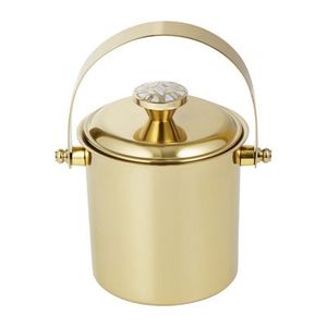 Cubo de Hielo Metálico Contemporáneo con Tapa para Enfriar Vino, Champaña y Bebidas, Ideal para Bares, Restaurantes, Hoteles y Servicio de Mesa - Product Image 1