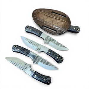 Cuchillo de caza Cowboy Bull Cutter de hoja fija para supervivencia al aire libre, acero raspado de grado industrial, 3 años de garantía, empuñaduras de resina acrílica - Product Image 1