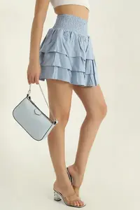 กระโปรงผู้หญิงปี 2026 สไตล์ใหม่ ดีไซน์สวยที่สุด กระโปรงผู้หญิงลายพิมพ์สไตล์ซัน ราคาถูก กระโปรงเอวสูงสีพื้น - Product Image 2