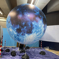Ballon lune gonflable LED personnalisé géant pour événement extérieur, décoration UV, anniversaire, style de vie extérieur, PVC étanche, moderne