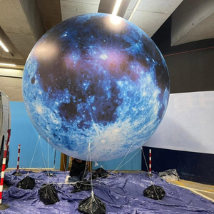 Custom <b>LED</b> Inflatable Moon <b>Balloon</b> Giant Outdoor Event Decoration UV Anniversary Outdoor Lifestyle Waterproof PVC Space Modern - Product Image 3