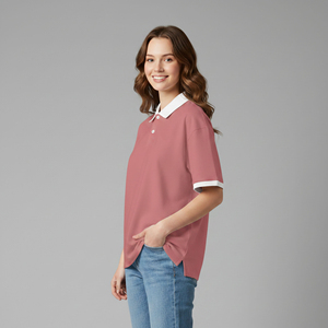 เสื้อโปโลผู้หญิงผ้าฝ้าย 100% สไตล์ลำลอง สีพื้น ระบายอากาศดี แฟชั่นทันสมัย ทรงคลาสสิก เหมาะสำหรับเล่นกอล์ฟ รุ่นใหม่ล่าสุด - Product Image 4