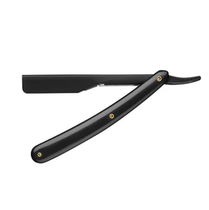 Rasoir à barbe pour homme en acier inoxydable allemand de haute qualité, design à lame traversante avec manche en bois, en vente - Product Image 3