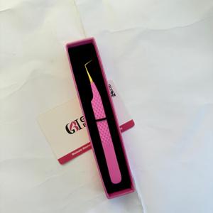 Pince à cils de haute qualité avec logo personnalisé, pince à volume à pointe en fibre, outils de beauté pour salon OEM ODM, en acier inoxydable - Product Image 5