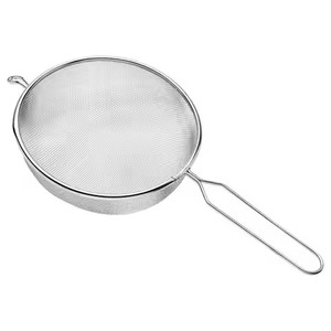 Passoire à thé vintage en laiton avec long manche, infuseur rond en métal pour thé en vrac, filtre pour théière - Product Image 2