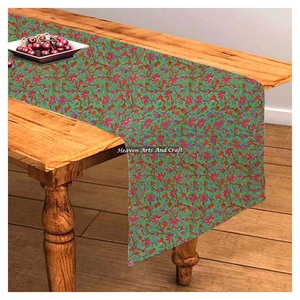 Luxury 100% Pure Cotton Table <b>Runner</b> Handcrafted Hand Block Printed Colourful Vintage Fabric For Elegant Home Or Hotel Use - Product Image 3