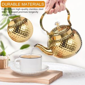 Stainless Steel Teapot Kettle with <b>Infuser</b> Golden <b>Tea</b> Kettle for Gas Stove Induction Coffee <b>Tea</b> Water Pot - Product Image 6