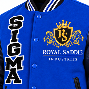 แจ็คเก็ต Letterman สไตล์คลาสสิก พร้อมแพทช์แบบกำหนดเอง แขนเสื้อตัดสี และบริการปรับแต่งแบรนด์ สำหรับผู้ค้าปลีกแฟชั่น - Product Image 5