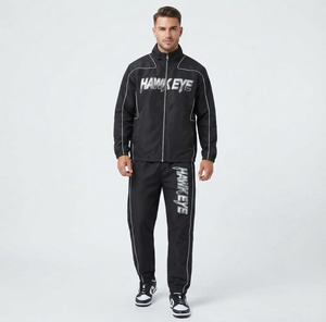 เสื้อฮู้ดผ้าฟลีซทรงสลิมสำหรับผู้ชาย Hawk Eye Sports น้ำหนัก 300 กรัม ชุดวอร์มแบบติดกระดุมเต็มตัว ระบายอากาศได้ดี เหมาะสำหรับฤดูหนาว - Product Image 1