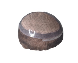 Couleur du modèle Silk Pro #   Perruque toupet 4 Remy en cheveux humains pour hommes avec patchs capillaires et insertion sans aiguille - Product Image 2