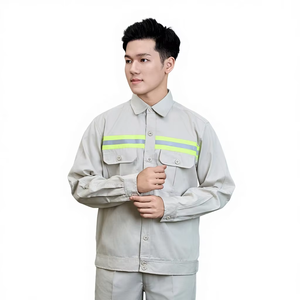 ชุดยูนิฟอร์มทำงานแบบมองเห็นได้ชัดเจนสำหรับผู้ชาย แขนยาว ผ้า TC |   ทนทาน สวมใส่สบาย ระบายอากาศได้ดี ป้องกันรอยยับ ทนต่อการฉีกขาด - Product Image 1