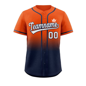Camiseta de Béisbol Personalizada con Degradado Azul y Negro, Nombre del Equipo 00, Sublimada, Transpirable, Absorbe la Humedad, Unisex, Adulto, Manga Corta - Product Image 4