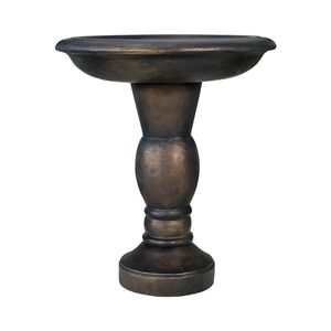 Bain d'oiseaux en béton renforcé de fibres de verre de 22 pouces pour l'observation des oiseaux dans la cour - Product Image 5