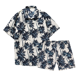 เสื้อฮาวายพิมพ์ลายตามสั่งสำหรับฤดูร้อนสไตล์วินเทจแขนสั้นสำหรับผู้ชาย ขายส่งเสื้อฮาวายและชุดกางเกงขาสั้นสำหรับผู้ชาย - Product Image 3