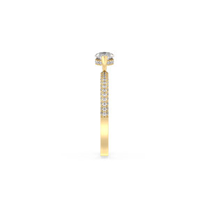 Bague de fiançailles REYES personnalisable en or massif 14 carats avec diamant de laboratoire HPHT CVD taille marquise de 1,43 carat, luxe, pour elle - Product Image 4