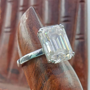 Anillo de Compromiso D'VINS JEWELS con Diamante Corte Esmeralda de 2ct VVS/VS EF, Oro Sólido de 14K, Certificado IGI, Estilo Moderno Unisex - Product Image 5