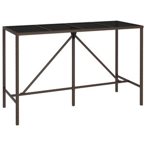 Conjunto de Bar de Jardín de 9 Piezas en Ratán Sintético Marrón con Reposapiés, Colección de Muebles de Exterior Duraderos y Elegantes - Product Image 6