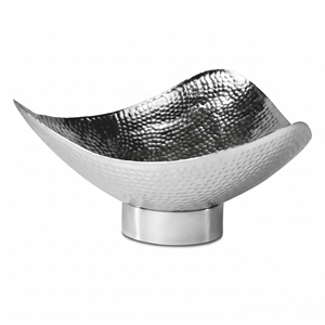 Bol en métal argenté martelé sur mesure, bol à fruits secs, centre de table décoratif, vaisselle, décoration intérieure, fabricant de bols en gros - Product Image 1