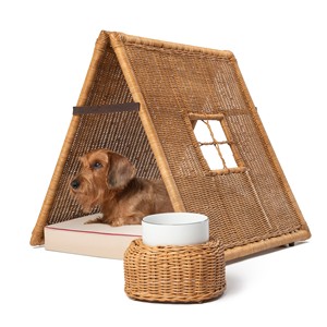 Casas ecológicas de ratán para mascotas, cesta de dormir en forma de lágrima para gatitos, cueva para gatos de exterior e interior. - Product Image 3