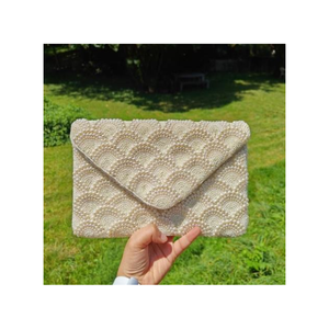 Bolsos de mano de noche de lujo para mujer, monedero de fiesta bordado con diamantes de imitación de cristal, decoración de piedra, bolso de noche Ele - Product Image 1
