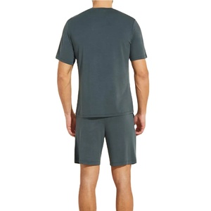 Ensemble de jogging vintage d'été pour hommes Short en velours de coton tissé avec manches courtes Style à motifs 3D - Product Image 4