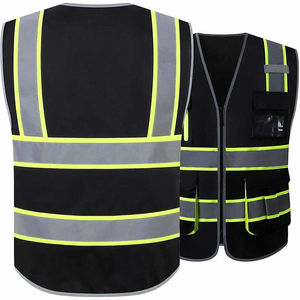 Chaleco de Seguridad Reflectante de Alta Visibilidad Unisex, Verde, Poliéster, Ropa de Trabajo con Múltiples Bolsillos y Área para Logotipo Personalizado - Product Image 2