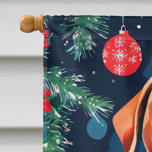 Dogue De Bordeaux Navidad gran poste de porche decorativo patio Banner poliéster casa tamaño pared colgante ilustraciones - Product Image 3