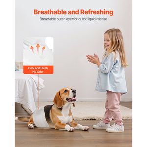 Pannolini Monouso Super Assorbenti per Cani Maschi, Fascia Addominale a 360 Gradi Anti-Perdita con Indicatore di Umidità, Fascia Protettiva per Cani - Product Image 4