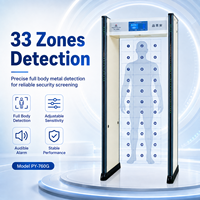 Portique de détection de métaux à 33 zones, haute sensibilité, écran tactile LCD, pour aéroport, école, usine, événement