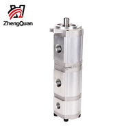 Zhengquan HGP-333A-F28/6/6R 3 étapes pompe haute pression pompe de transfert d'huile triple gearhydraulic machines pompes de surpression
