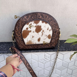New Luxury Handbag Hand Tooled Leather Sling <b>Bag</b> Gypsy <b>Boho</b> Cowhide leather Handmade Western Stylish Cross body <b>Bag</b> - Product Image 1