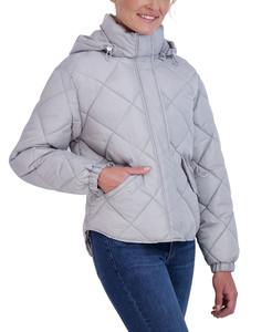 Blouson Bomber Matelassé Noir Brillant Bleu Haute Qualité Hiver Unisexe Col Montant Imperméable Coupe-Vent Écologique - Product Image 1