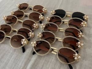 Lunettes de soleil de créateur traditionnelles pour mariages, sangeet et haldi, lunettes décorées, fabricant OEM 2026, vente en gros - Product Image 3