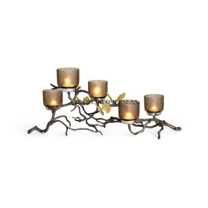 Fancy Brass Hurricane Candleholder <b>Gold</b> Finish Clear Glass Cylinder Home Decoration Heat Resistant Metal <b>Lantern</b> From India - Product Image 5