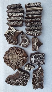 Hand Carved Wooden <b>Printing</b> <b>Blocks</b> Floral Animal Designs Textile <b>Printing</b> Stamps Craft Tools Handmade Wood <b>Blocks</b> - Product Image 3