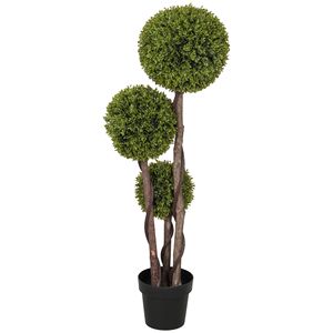Albero di Ulivo Artificiale Verde Chiaro da 115 cm, Pianta Finta Decorativa in Vaso per Interni ed Esterni, Soggiorno - Product Image 1