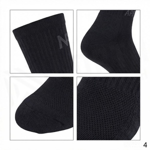 North Approach Crew <b>Socks</b> <b>Black</b> Letter Pattern Breathable Knitted for Adults Summer Casual Wear - Product Image 4