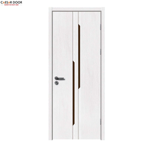 Puerta Interior de Madera Compuesta WPC, Estilo Moderno Americano, Hueca, Precolgada, Insonorizada e Impermeable, para Apartamento o Dormitorio - Product Image 1