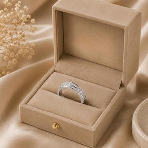 10KT Yellow Gold Two Row Diamond Wedding Band Double Channel Set <b>Mens</b> <b>Ring</b> Classic Beveled Gold Band Fine Jewelry Gift - Product Image 3