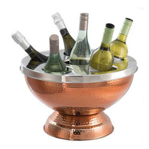 Refroidisseur à champagne en laiton de qualité supérieure avec base, grande capacité, seau à glace décoratif en métal pour bars et événements festifs - Product Image 2