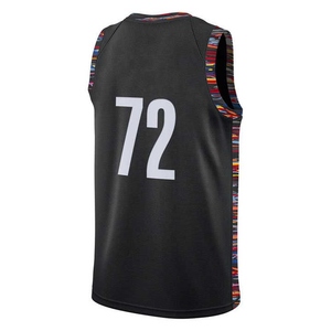 Camiseta de Baloncesto Negra para Hombre, Cuello en V, Sin Mangas, Estampado Sublimado, Número 72, Malla de Poliéster, Ropa Deportiva para Adultos, Todas las Temporadas - Product Image 3